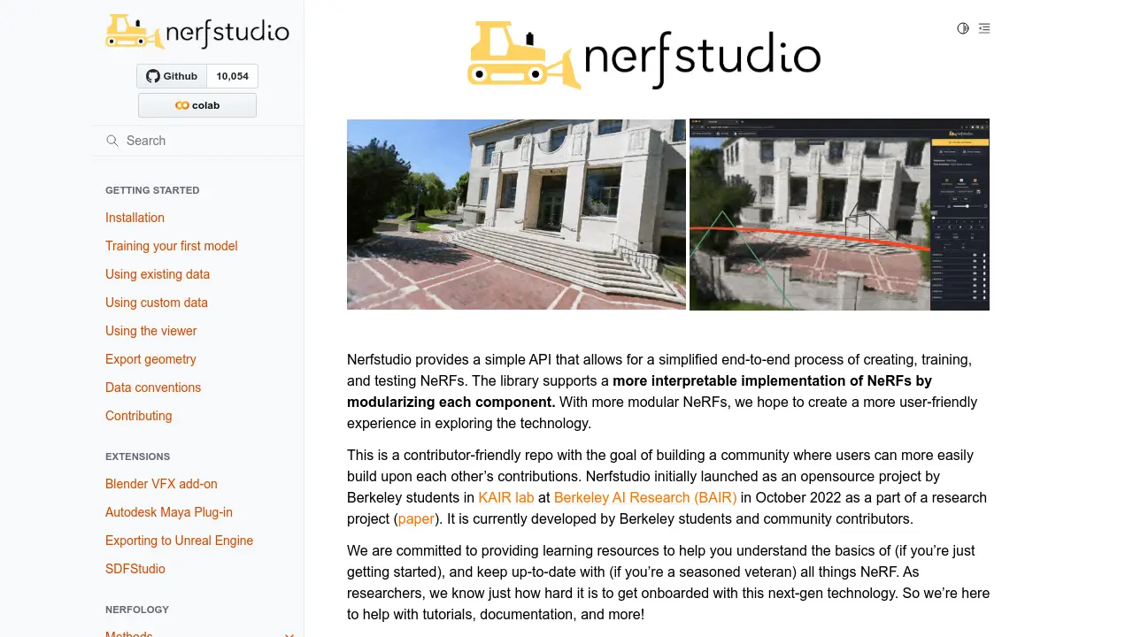nerfstudio - A Modular Framework for Neural Radiance Field Development