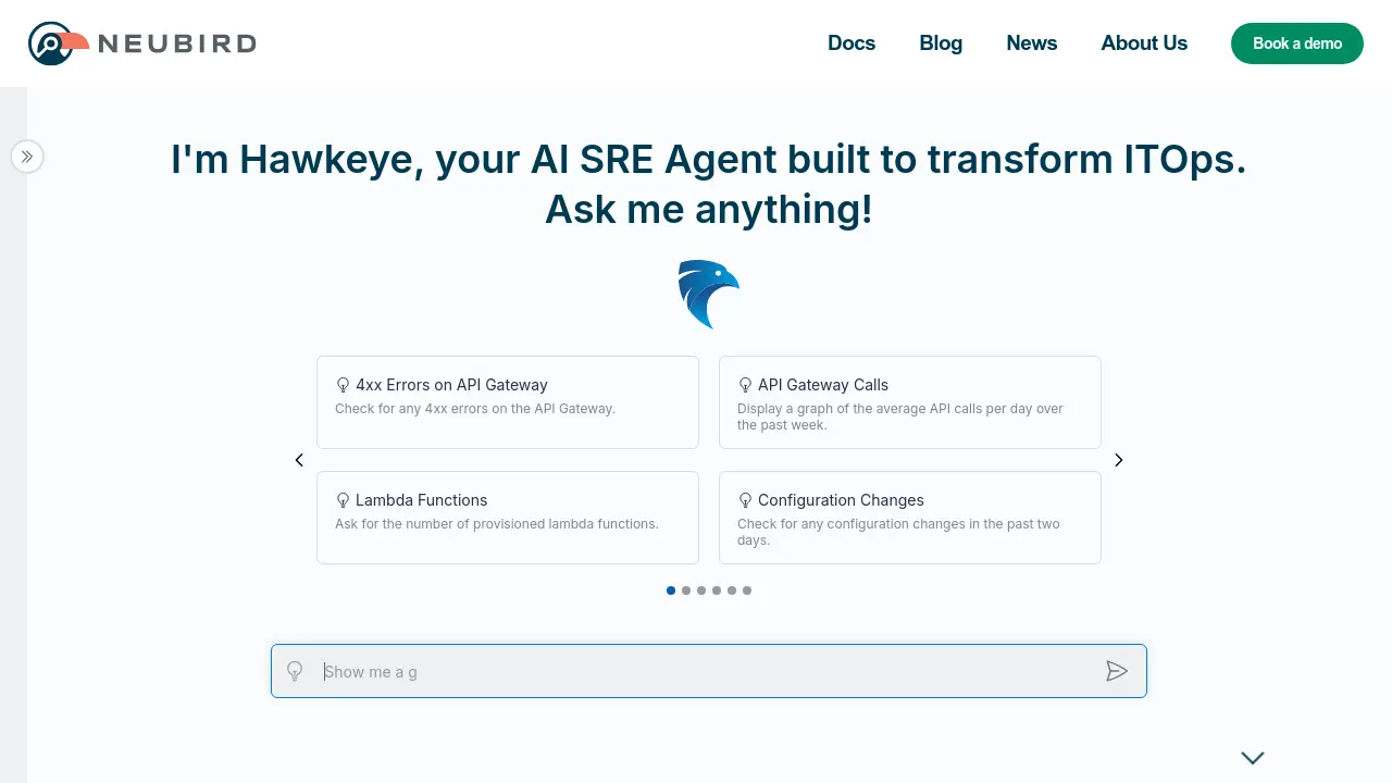 NeuBird Hawkeye - Your AI SRE Agent for Transforming ITOps