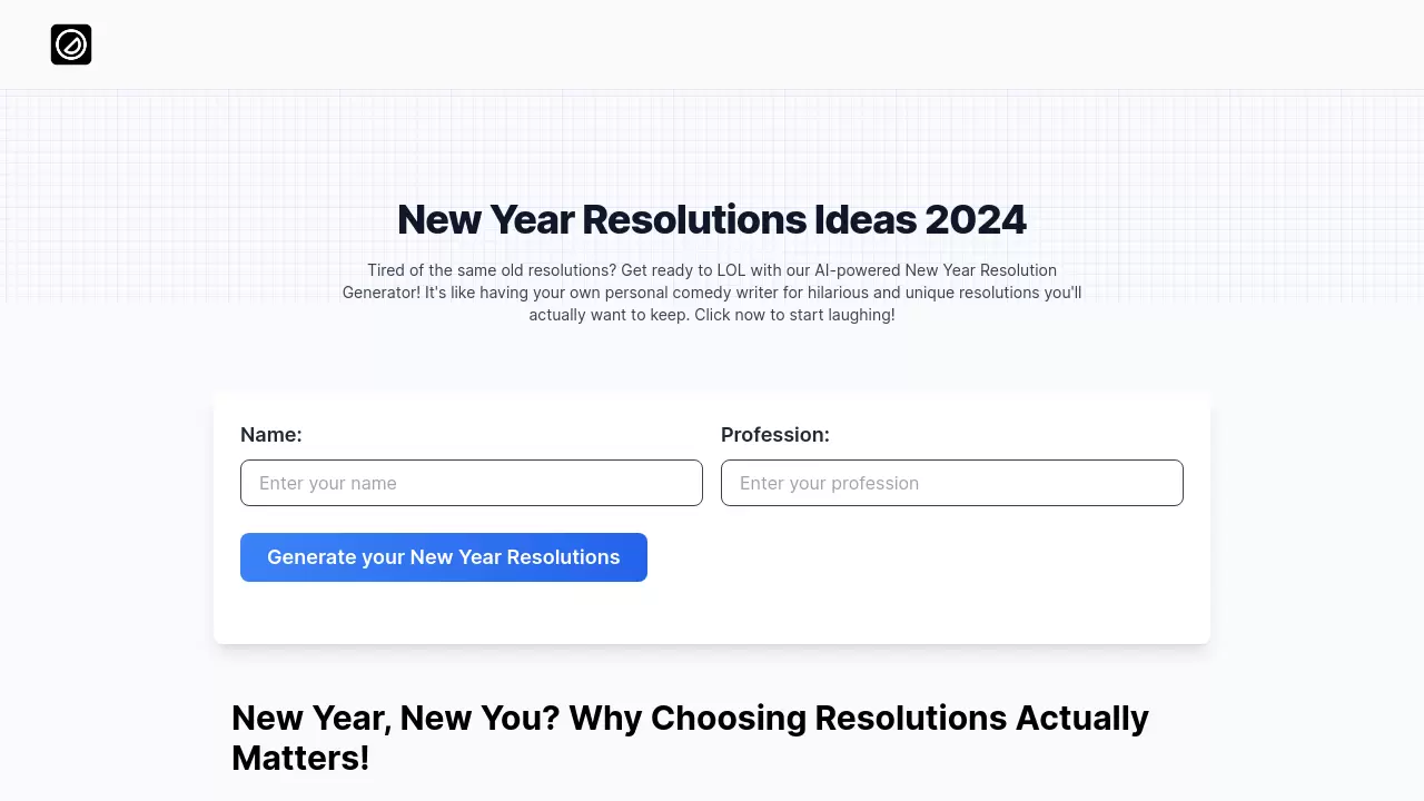 New Year Resolutions AI