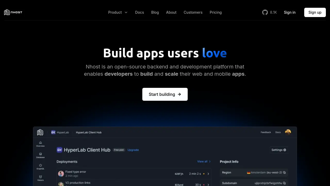 Nhost - Open-source backend and development platform for building and ...