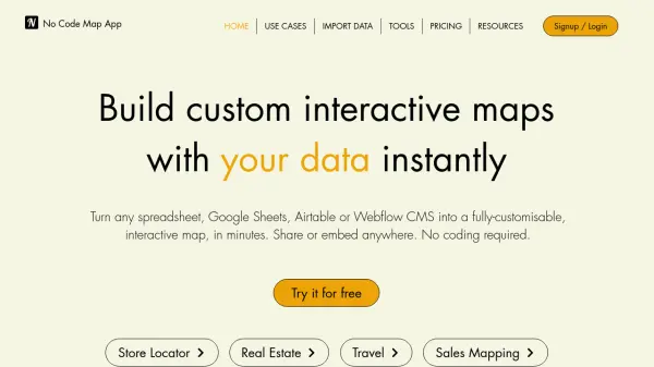 No Code Map App