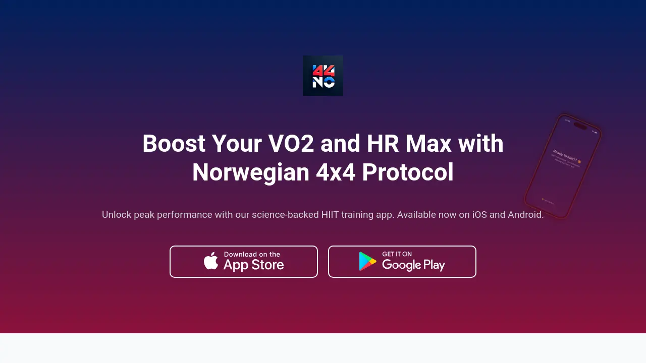 Norwegian 4x4 Protocol App - Elevate Cardiovascular Fitness with ...
