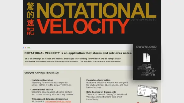 Notational Velocity