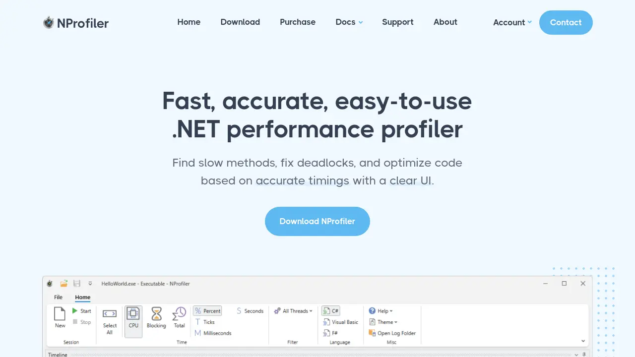 Mini Profile .net NProfiler - Fast, accurate, easy-to-use .NET performance profiler
