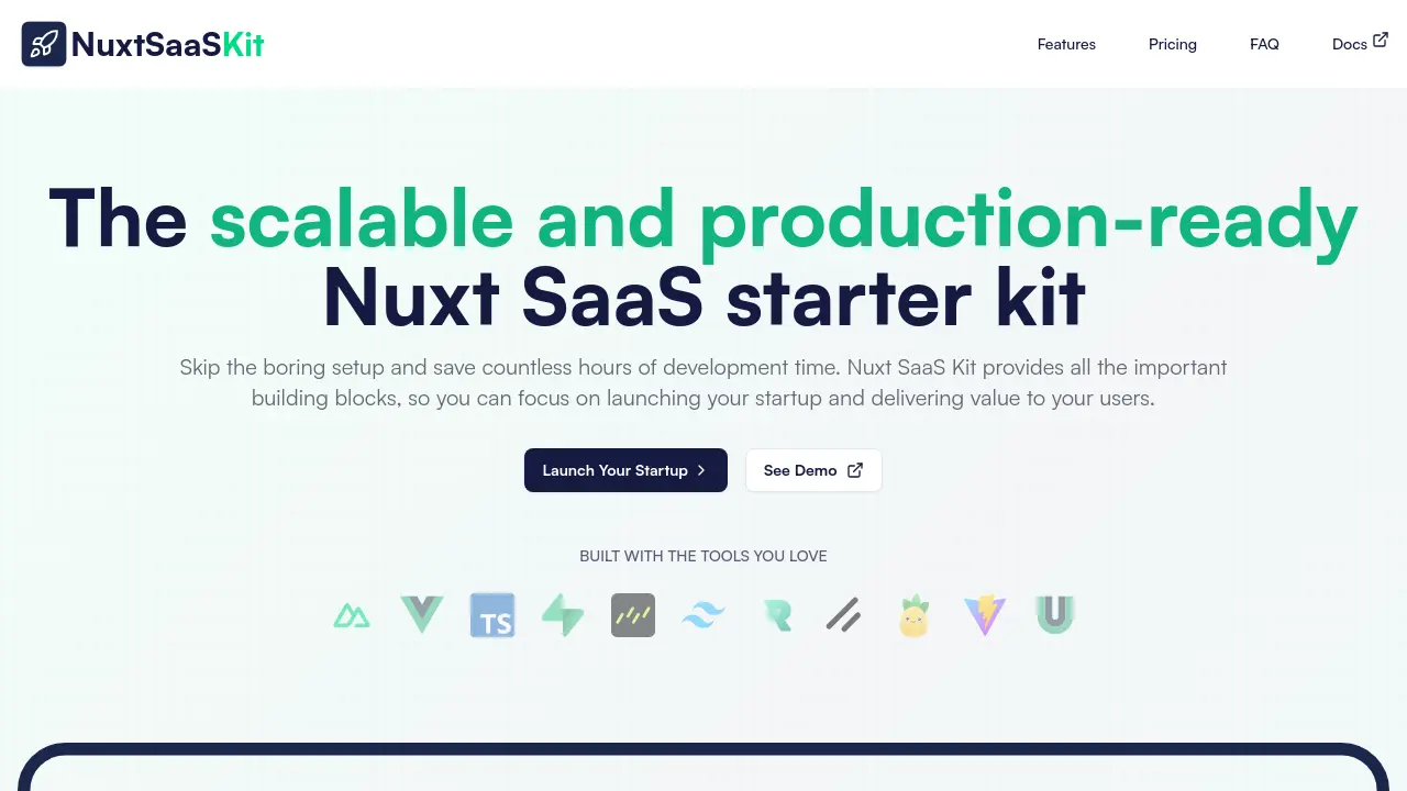 Nuxt SaaS Kit - Accelerate Your SaaS Development With a Comprehensive ...