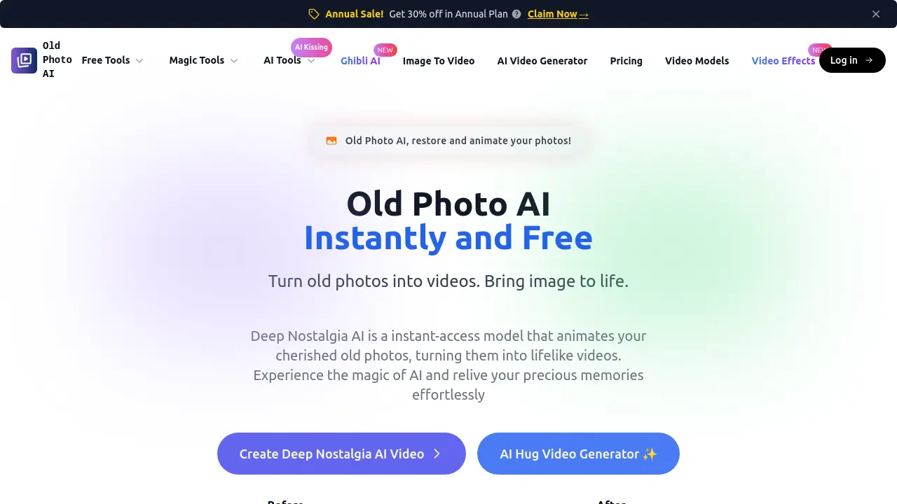 Old Photo AI - Turn old photos into videos. Bring image to life.