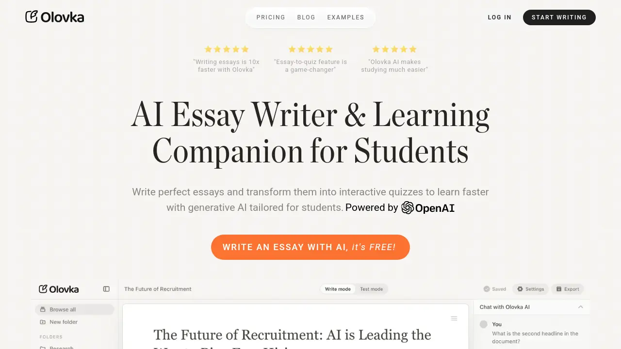 Olovka AI screenshot