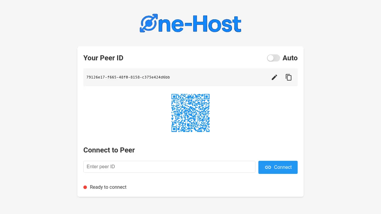 One-Host - Peer-to-Peer File Transfer Made Simple
