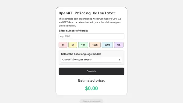 OpenAI Pricing Calculator