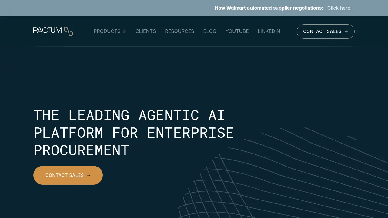 Pactum - The Leading Agentic AI Platform for Enterprise Procurement