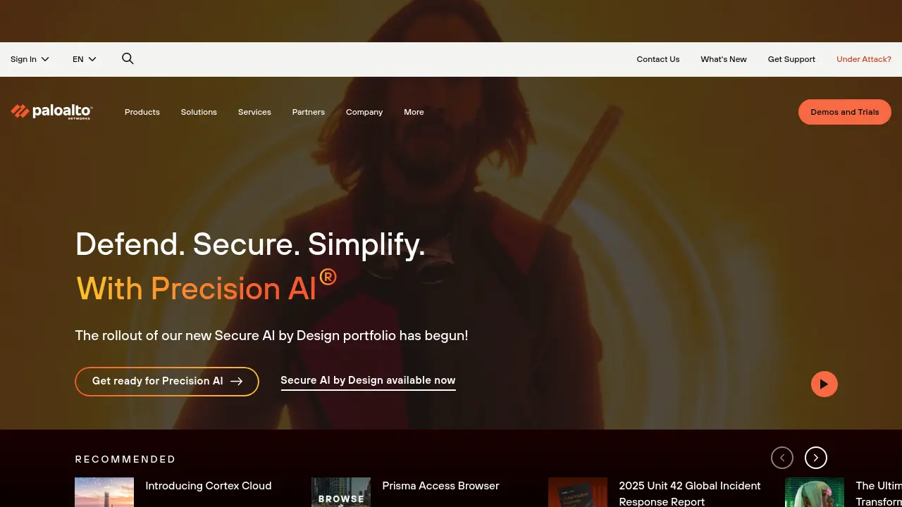 Palo Alto Networks - Defend. Secure. Simplify. With Precision AI.