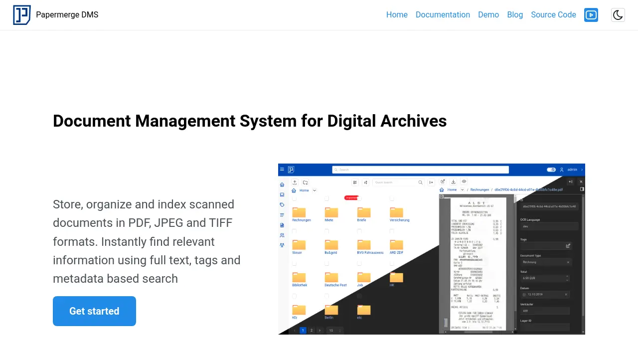 Papermerge DMS - Document Management System for Digital Archives