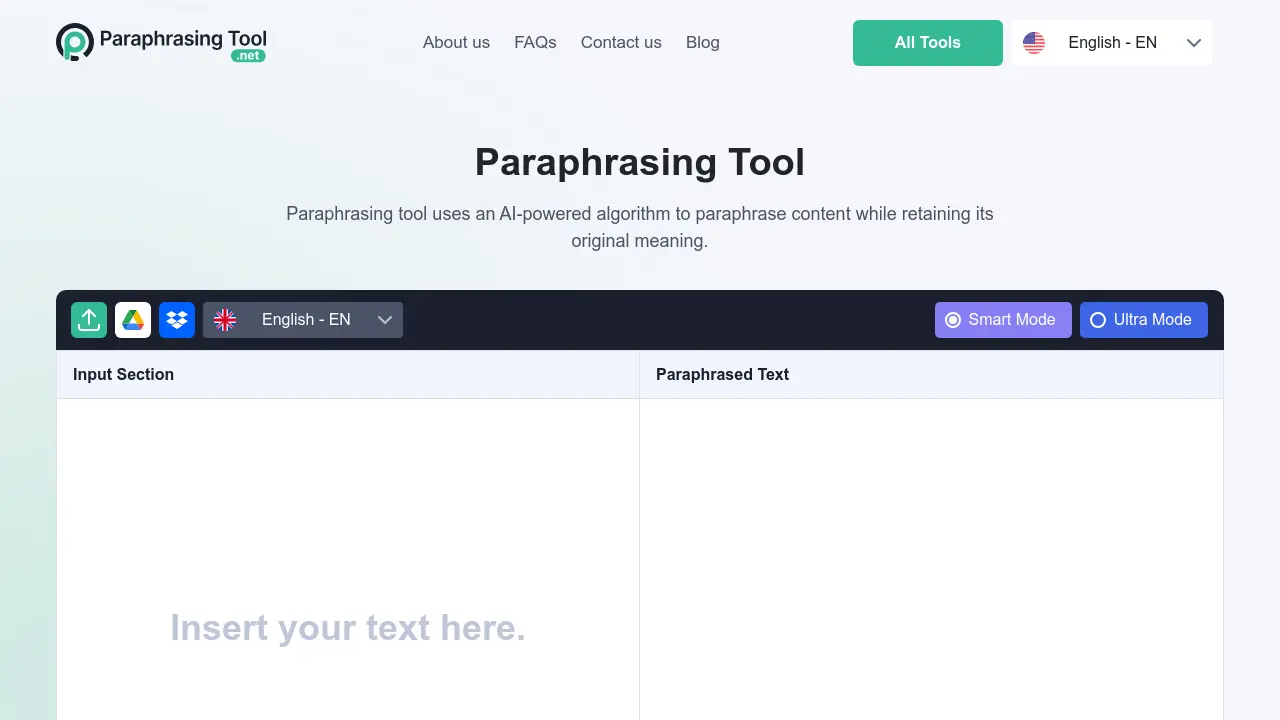 Paraphrasing Tool - AI-powered text rewriting that preserves meaning ...
