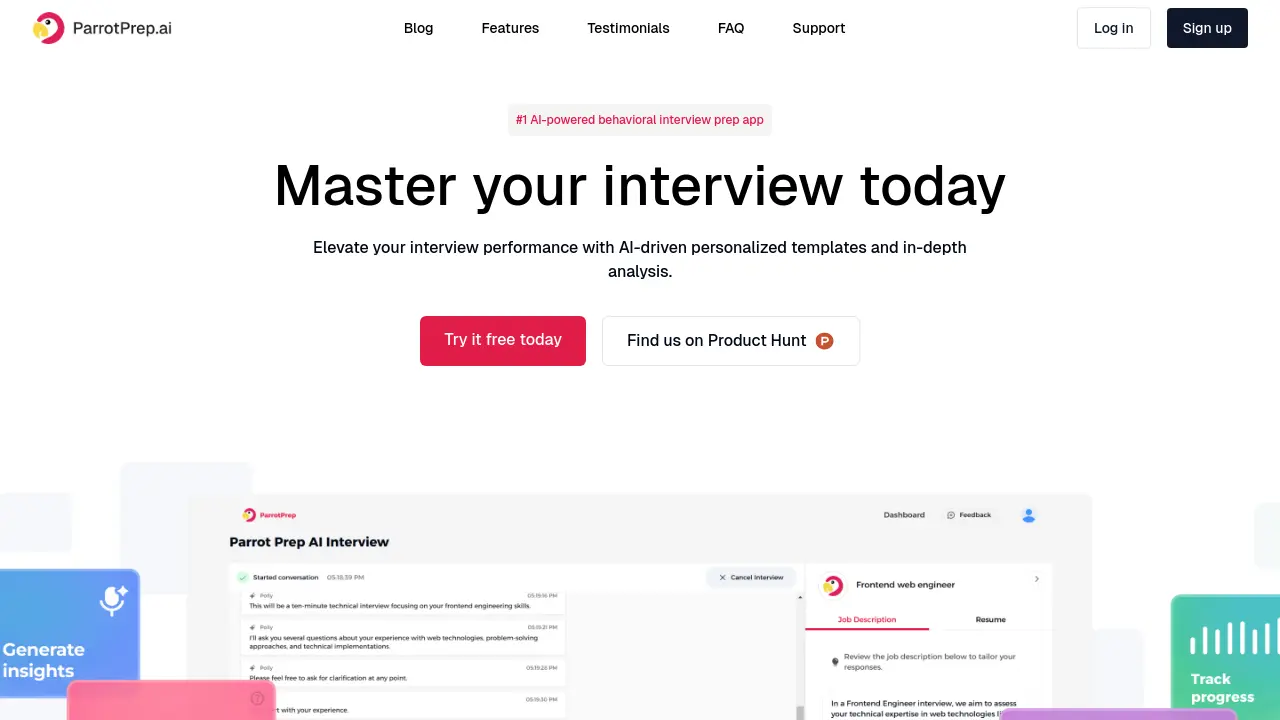 Parrot Behavioral Analysis Tool Reference: Parrotprep AI 1 AI Powered Behavioral Interview Prep App