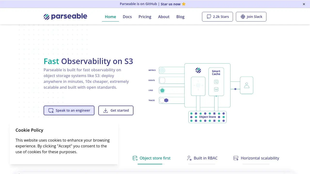 Parseable - Fast, Scalable Observability on Object Storage with AI Insights