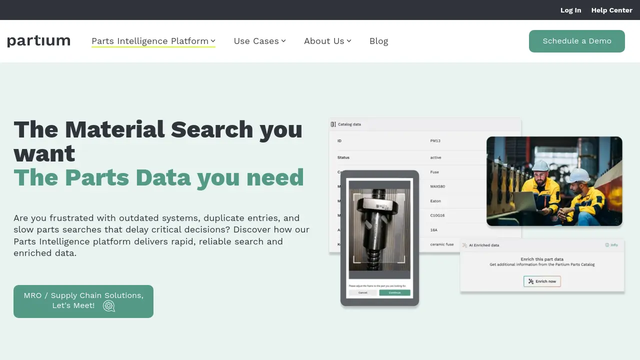 Partium - AI-Powered Parts Intelligence Platform for MRO and Supply Chain