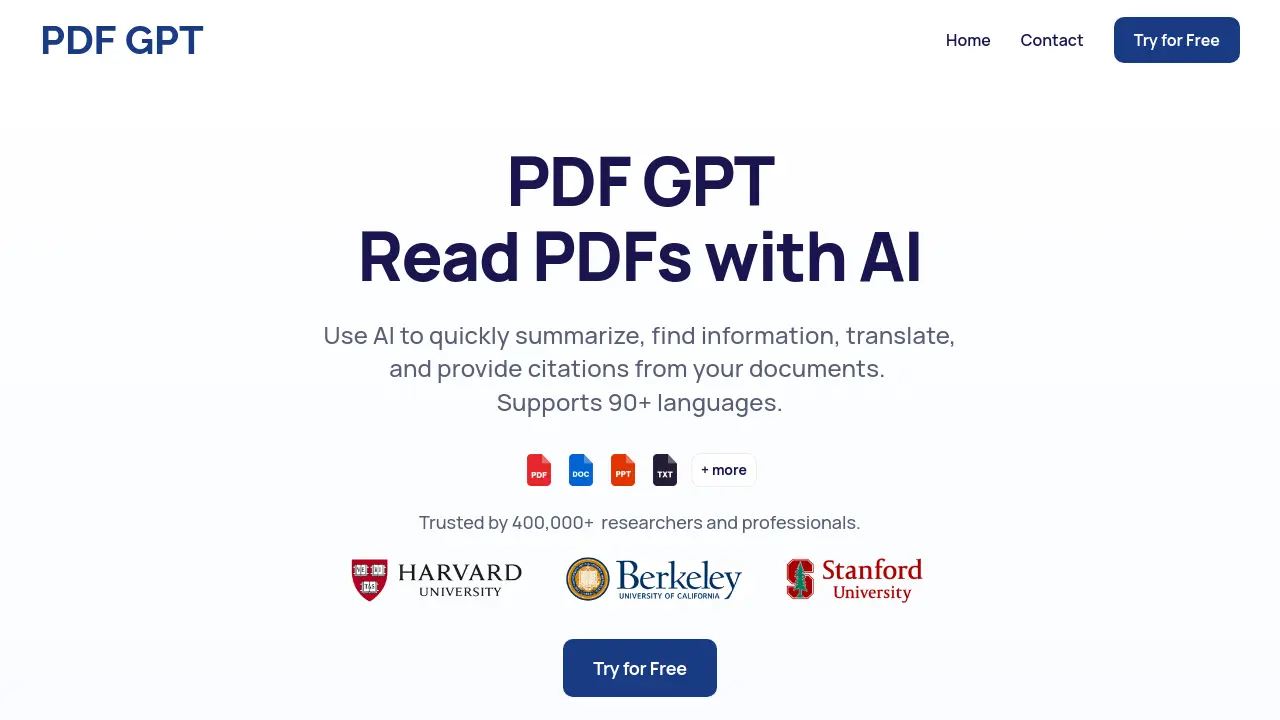 PDF GPT - Read PDFs with AI