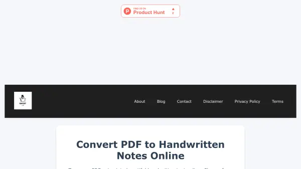 PDF to Handwritten