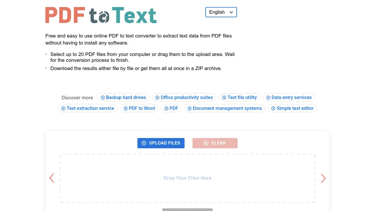 PDF to Text - Free and easy online PDF to text converter