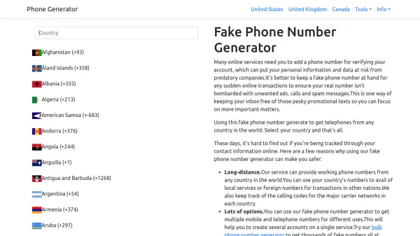 Phone Generator
