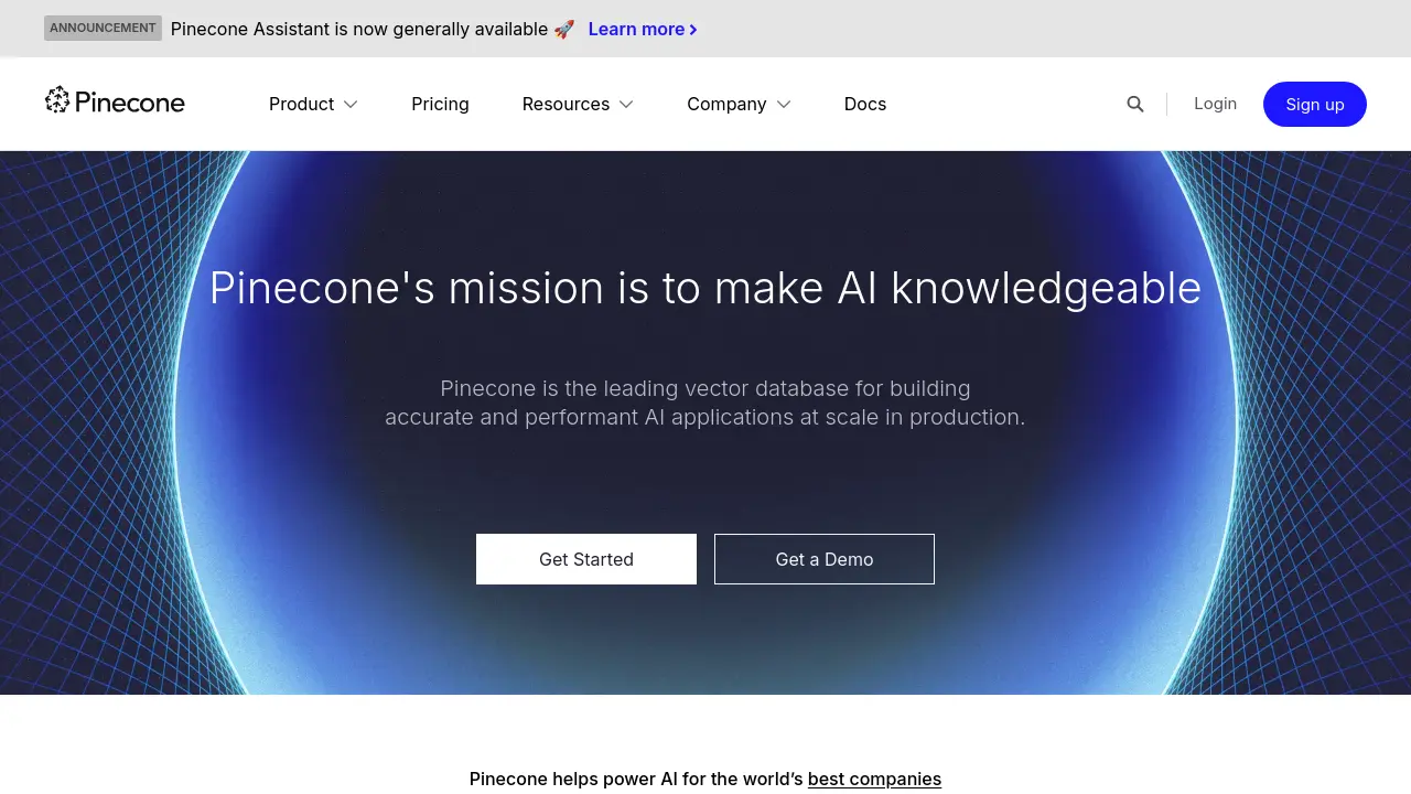Pinecone - The Vector Database for Building Accurate and Performant AI ...