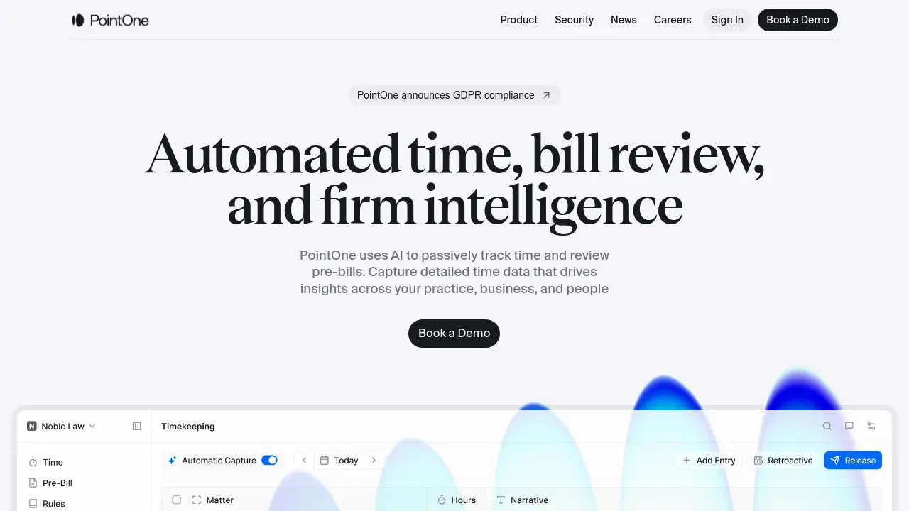 PointOne - Automated AI-Powered Timekeeping and Legal Firm Intelligence
