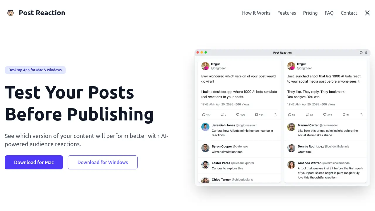 Post Reaction - Test Your Posts Before Publishing with AI-Powered ...