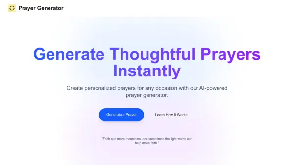 Prayer Generator