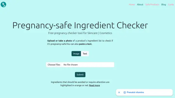 Pregnancy Safe Checker