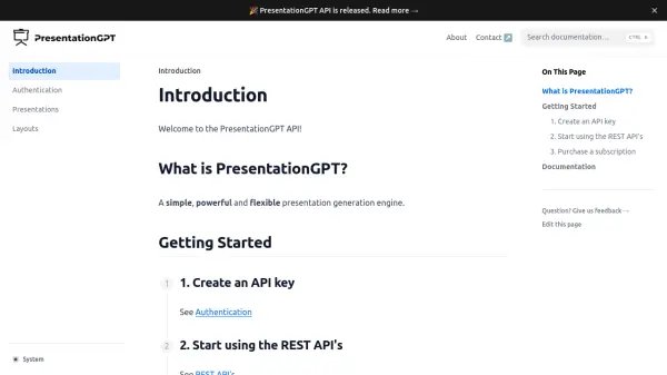 PresentationGPT API
