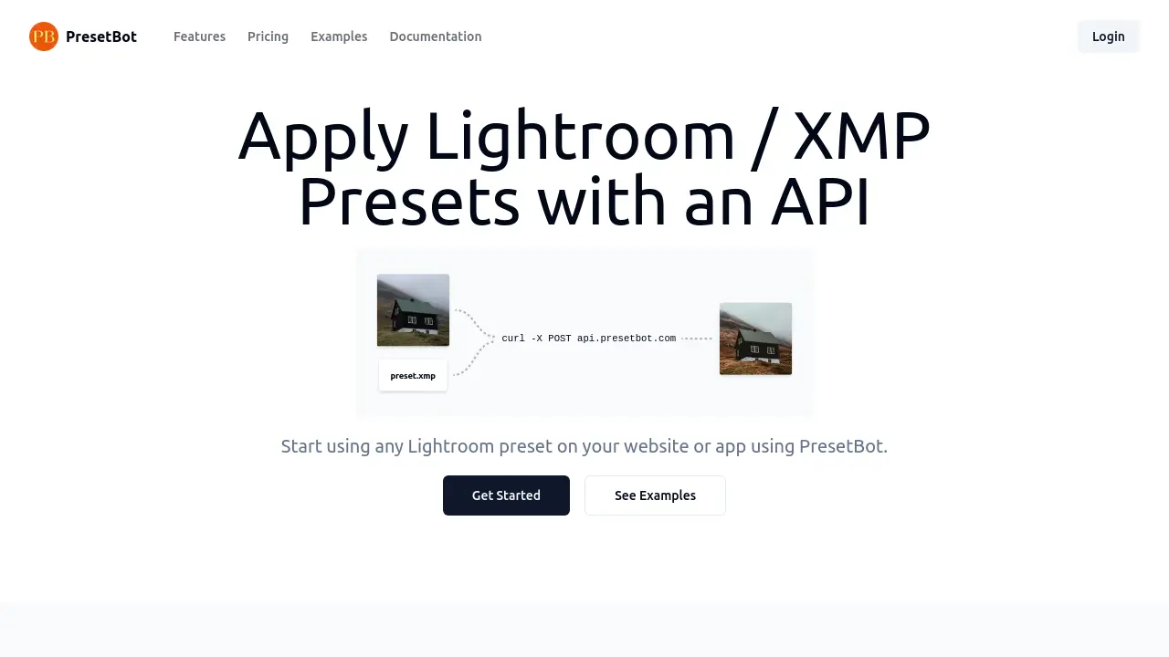 PresetBot - Apply Lightroom Presets to Images via API Integration
