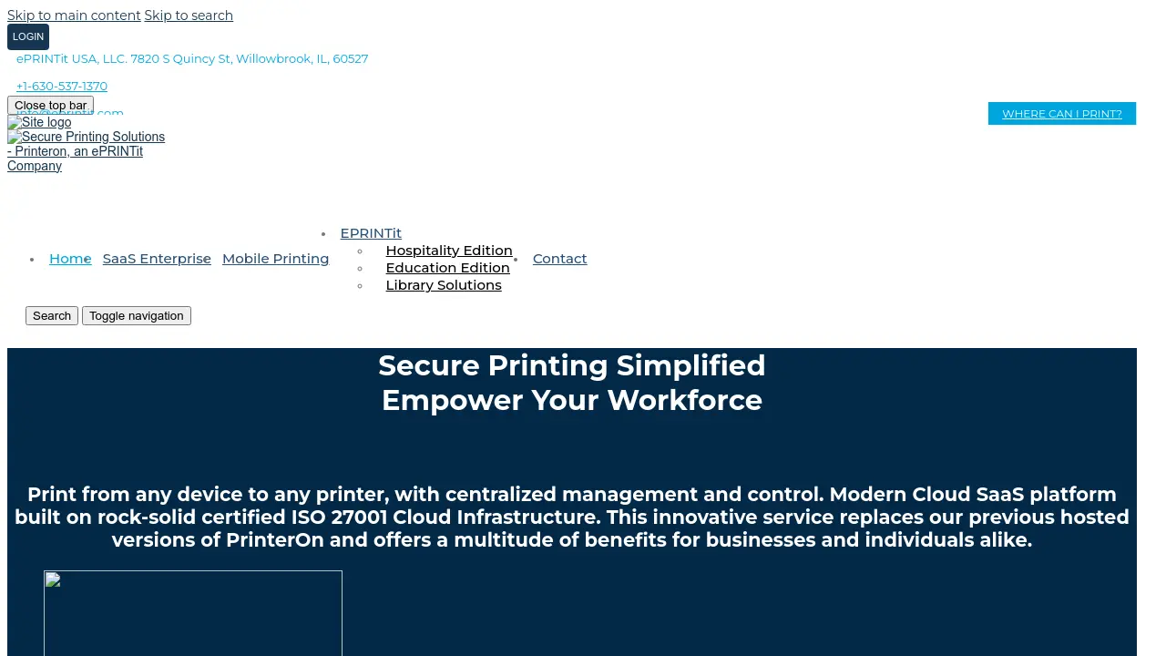 Eprintit PrinterOn (ePRINTit SaaS) - Secure, Cloud-Based Printing from Any ...