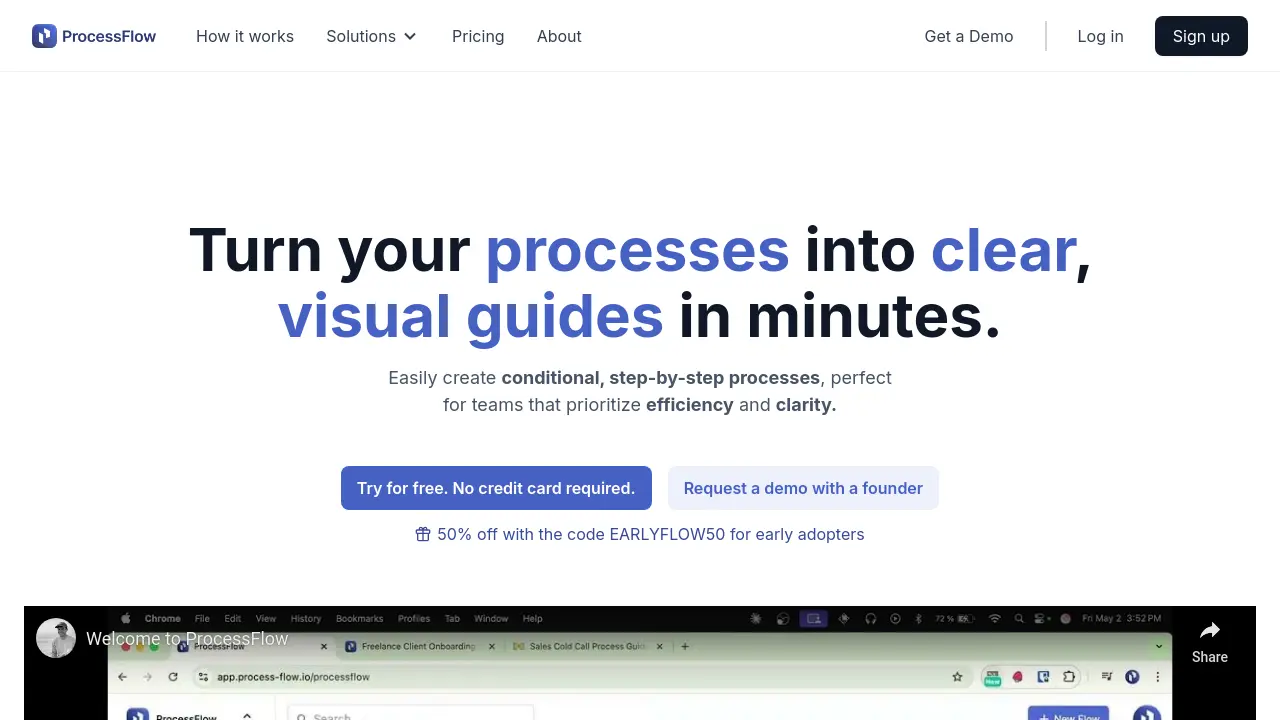 ProcessFlow - Create Dynamic, Visual Process Guides with Ease