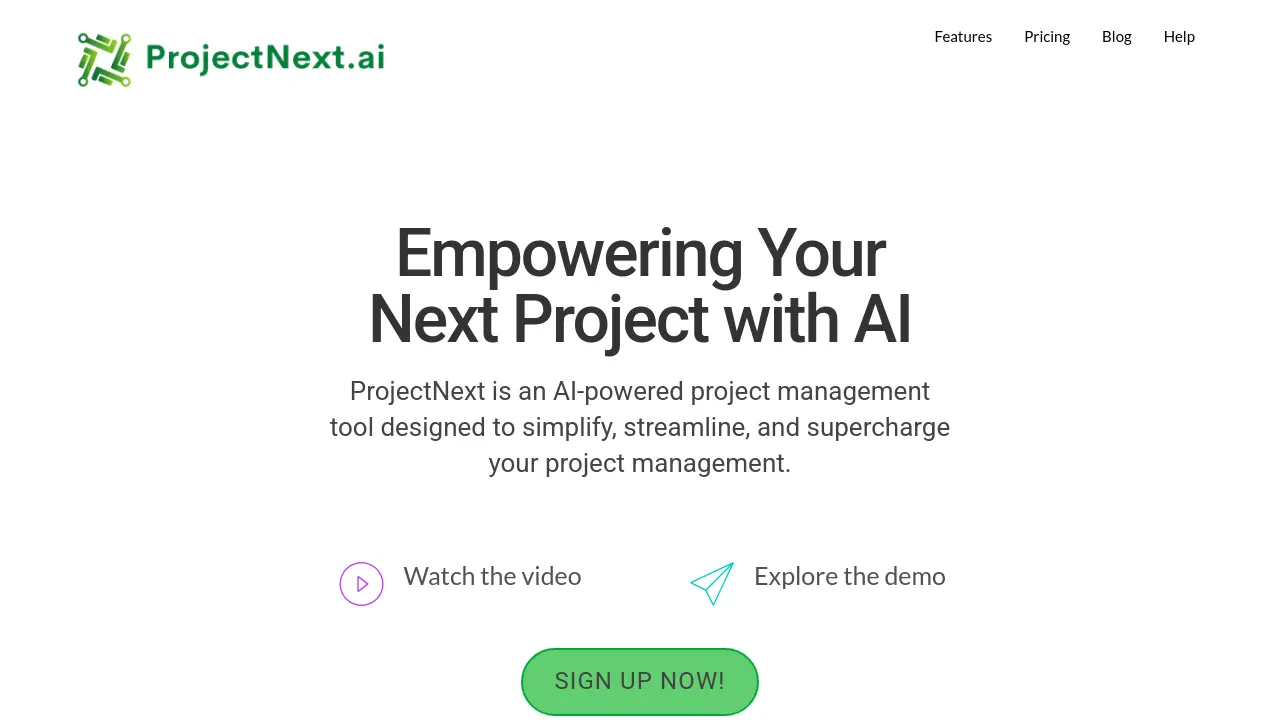 ProjectNext.ai - Empowering Your Next Project with AI