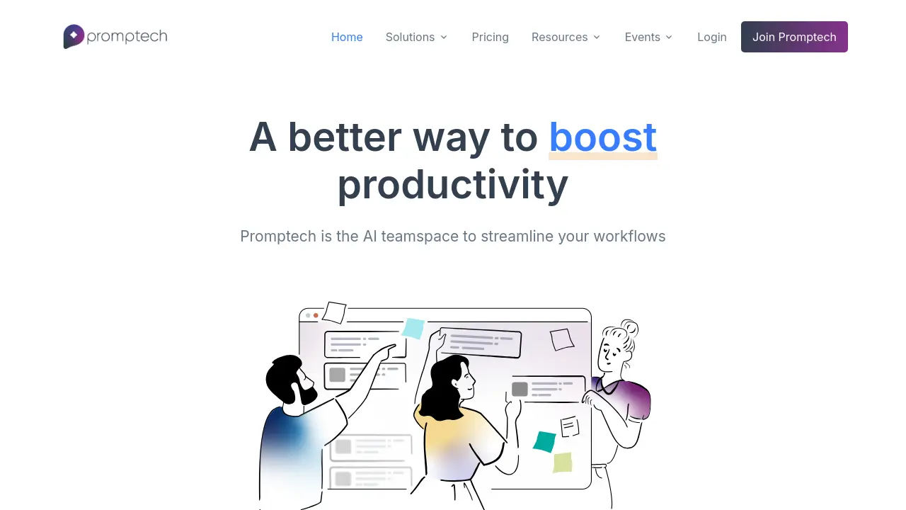 Prompttech Promptech - The AI teamspace to streamline your workflows