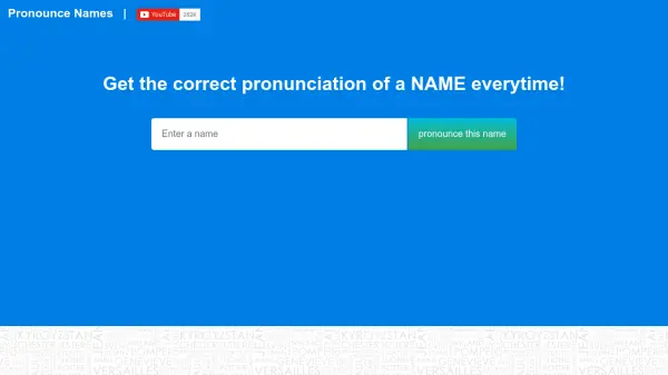 Pronounce Names