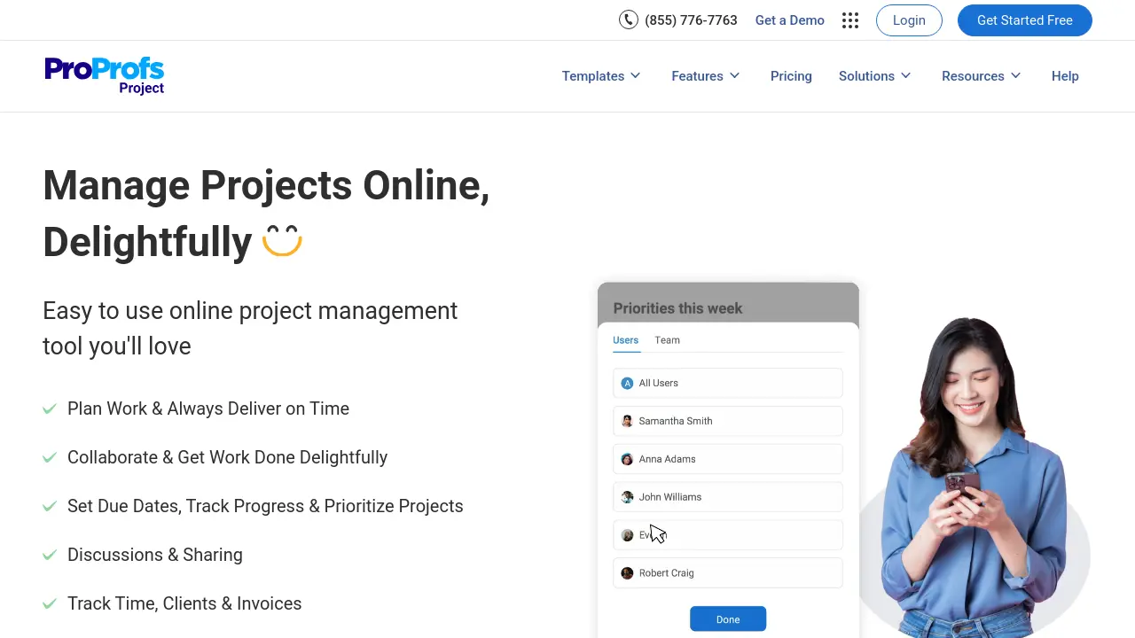 ProProfs Project - Manage Projects Online, Delightfully