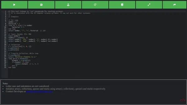 Pseudocode Editor & Compiler