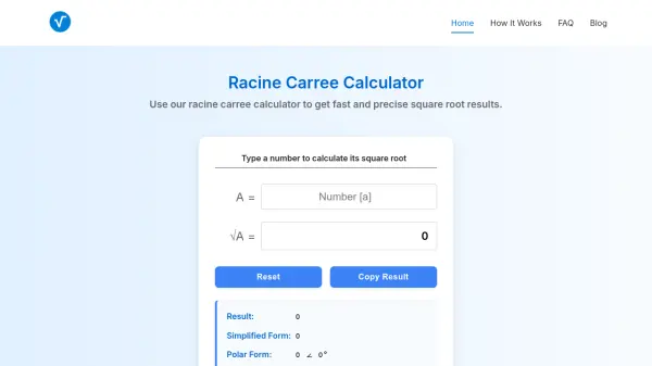 Racine Carree Calculator