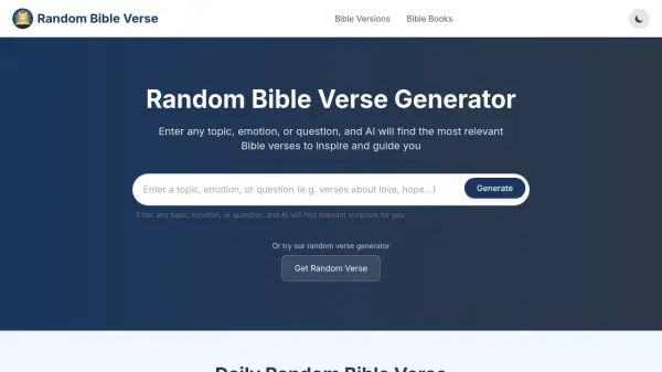 Random Bible Verse Generator