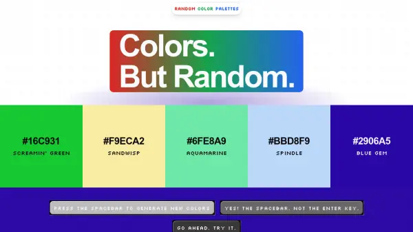 Random Color Palettes