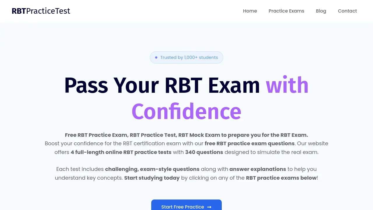 RBT Practice Test - Pass Your RBT Exam with Confidence