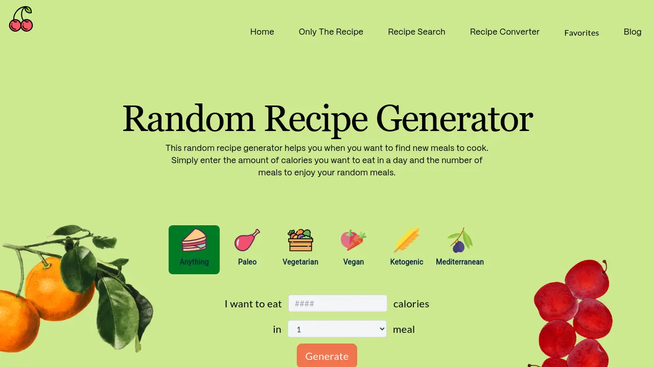 RecipeScal - Generate personalized meal plans with AI-powered random ...