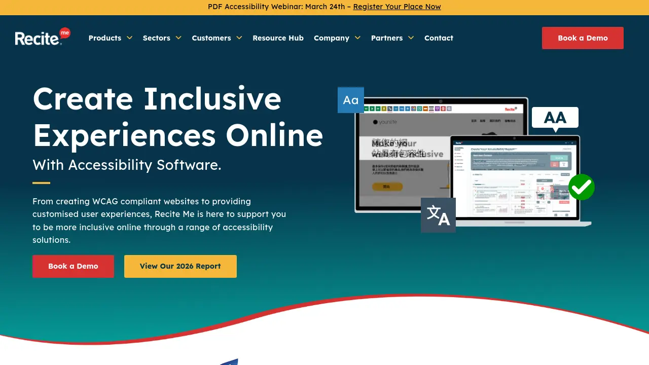 Recite Me - Create Inclusive Experiences Online with Accessibility Software