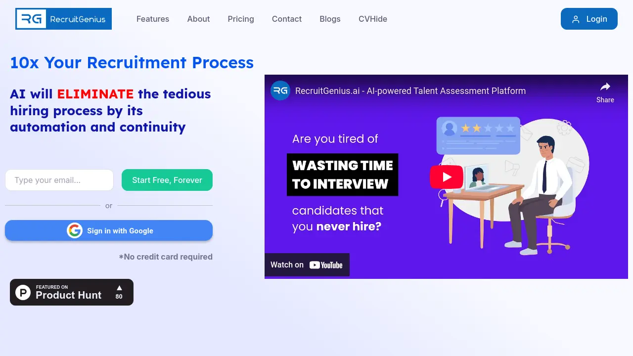 RecruitGenius.ai screenshot