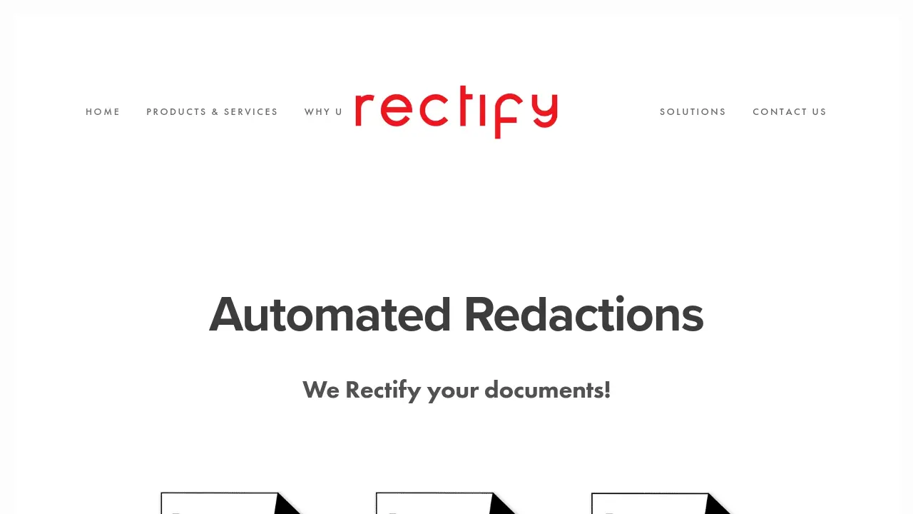 Rectify Features RectifyData - Automating Privacy with Secure AI Redaction
