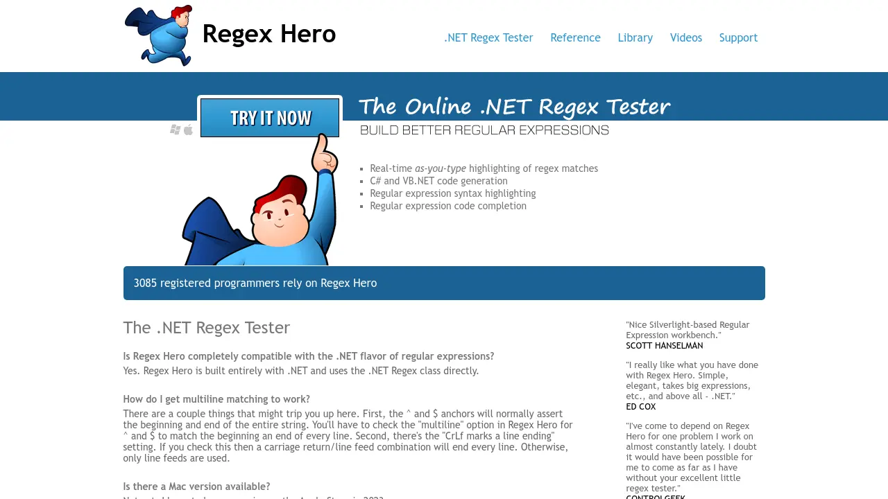 Regex Hero - The .NET Regex Tester for Real-Time Pattern Matching