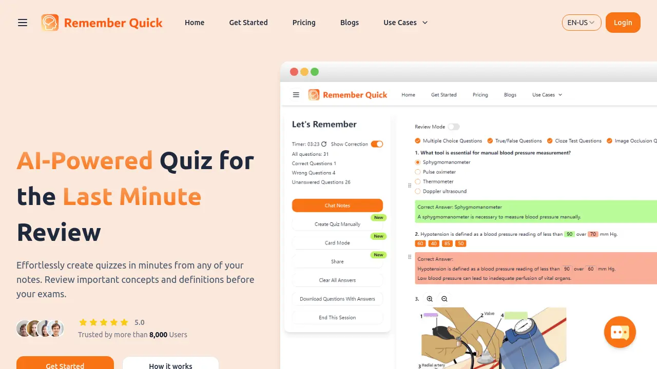 Quick Remember Remember Quick - AI-Powered Quiz for the Last Minute Review