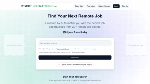 Remote Job Matching