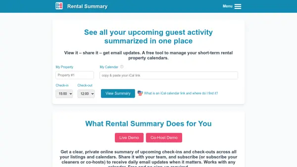 Rental Summary